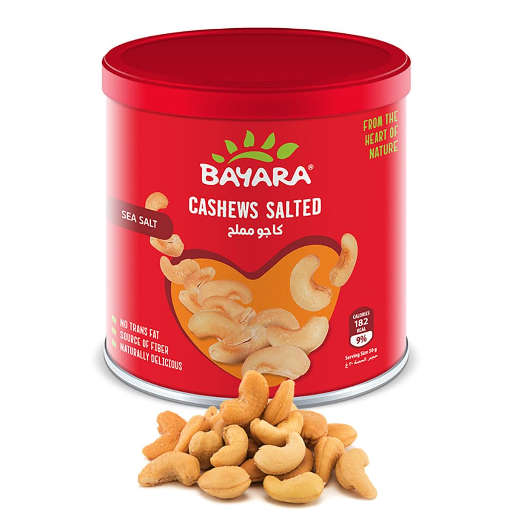 Bayara Snacks Cashews Salted Can - 225 Gm (Pack Of 1)