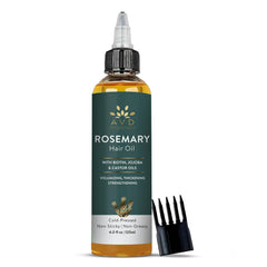 AVD Organics Rosemary Oil for Hair Infused With Biotin 4fl oz – Hair Strengthening, Nourishing, and Volumizing | Infused with Jojoba & Castor Oil | Non-GMO, 120ml