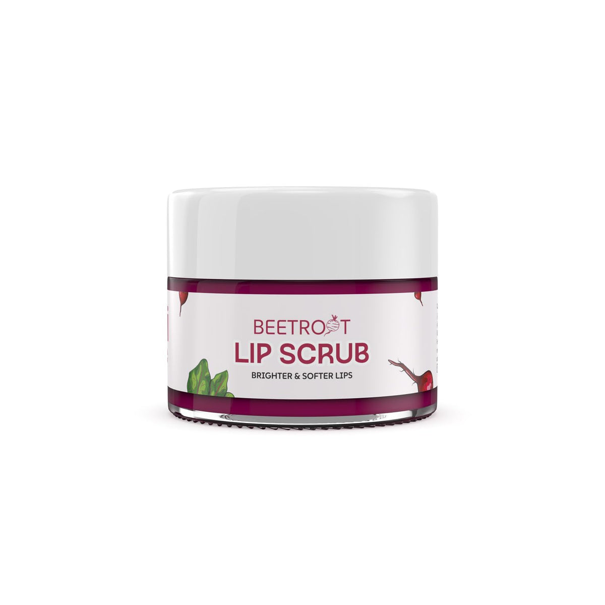 Aravi Organic Beetroot Lip Scrub With Beetroots, Shea Butter & Cocoa Butter - For Dark,Chapped & Pigmented Lips - For Brightening Dark Lips - For Men and Women - 15 gm