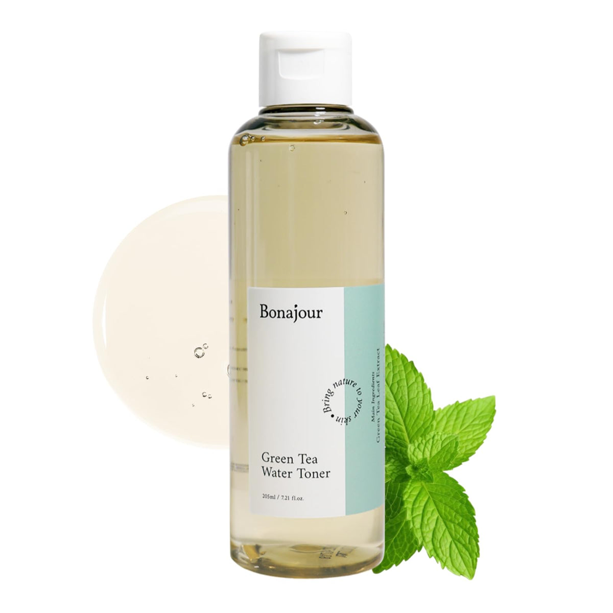 BONAJOUR Green Tea & Hyaluronic Acid Facial Toner for Dry Skin - Vegan, 100% Pure Natural Moisturizer & High Moisture Type, Anti Aging, Anti Wrinkle - 7.2 fl. oz