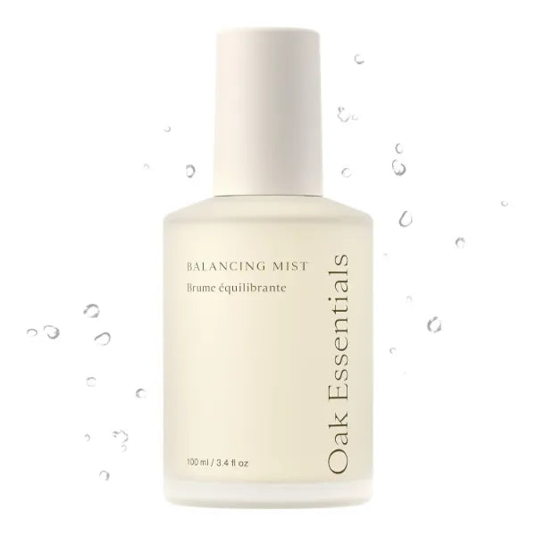 Oak Essentials Balancing Mist, Ultra-Fine Hydrating Toner Spray for Face and Body, Rose Water Face Mist with Aloe and Glycerin, 3.4 Fl Oz