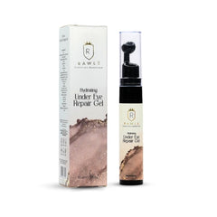 RAWLS Hydrating Under Eye Cream Gel/Enriched with Aloe Vera Ext and Coffee Ext, Massage Roller to Reduce Dark Circles, No Paraben, No Sulphate and No Silicon for All Skin Type -15 ml