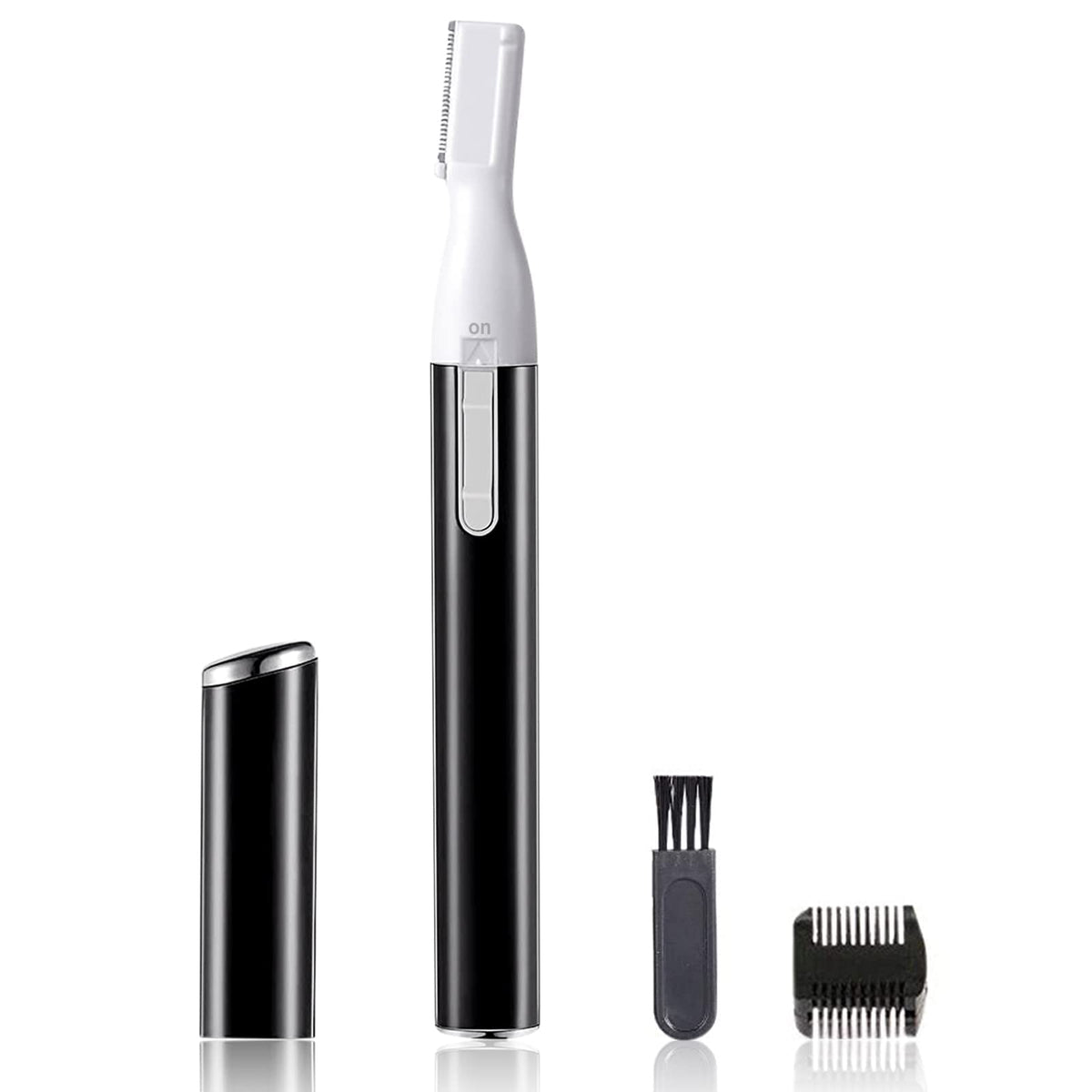 Arabest Electric Eyebrow Trimmer, Facial Hair Remover with Comb No Pulling Sensation Painless, Mini Personal Epilator Eyebrow Razor for Face Chin Peach Puzz Lips Body Arms Legs (Black)
