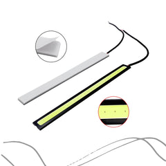 Sulfar Cob-28W Universal Ultra Bright Daytime Running Led Lights Waterproof Slim Chip Cob Leds Strip Drl Lamp For Cars (6W, White Light, 2 Pcs)