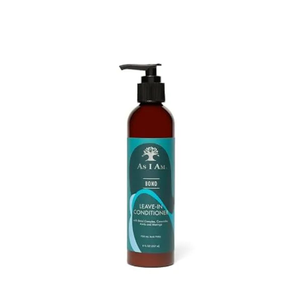 As I Am Bond Leave In Conditioner 8 oz Bond Repair Treatment For Damaged Hair with Moringa, Amla, & Ceramides