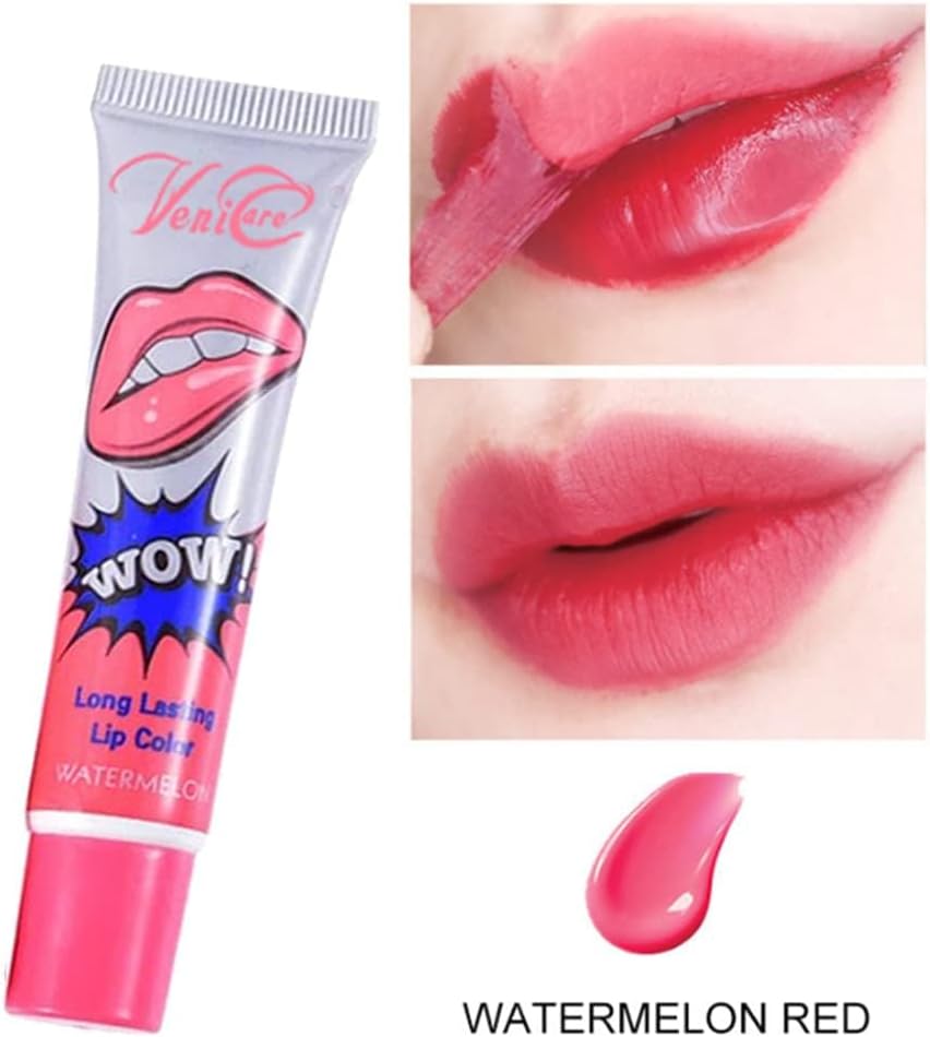 Azonee 6 Colors Lip Tint Stain Set, Colors Color Peel Off Lip Stain Lip Gloss Tattoo Mask Tint Long Lasting Waterproof Lip Gloss, Long Lasting Non-Stick Cup Peel Off Lip Party Lip Tint Makeup