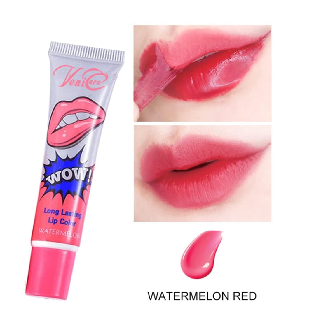 Azonee 6 Colors Lip Tint Stain Set, Colors Color Peel Off Lip Stain Lip Gloss Tattoo Mask Tint Long Lasting Waterproof Lip Gloss, Long Lasting Non-Stick Cup Peel Off Lip Party Lip Tint Makeup