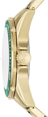 Fossil Dalton Three-Hand Stainless Steel Wrist Watch for Men, Green/Gold