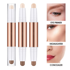 Women Facial Make Up Double-Headed Stick Portable Highlighter Shadow Bronzers Contouring Cosmetics for Professional, Type 3