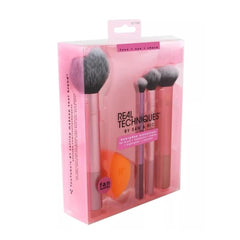 REAL TECHNIQUES Makeup Brushes Set - Everyday Essentials, Enhanced Eye, Flawless Base | Professional Foundation Brush, Concealer Brush | Best Makeup Brushes for All Gifting Occasions