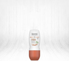 lavera Deo Roll-On NATURAL & STRONG 48+ h - vegan - natural cosmetics - organic ginseng & natural minerals - without aluminum – climate neutral - 48 hours deodorant protection - 50 ml