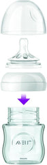 AVENT Philips Natural Glass Baby Bottles, 4 Ounce (Pack of 3)