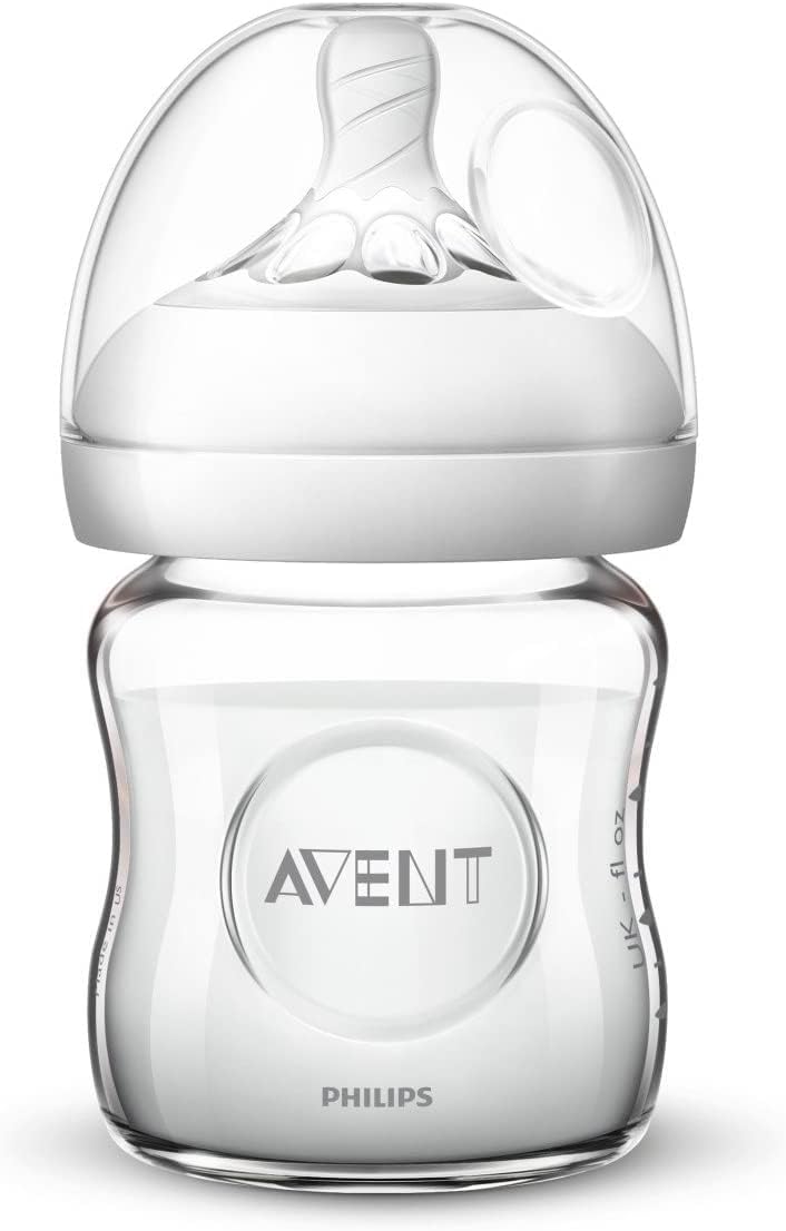 Philips Avent Natural Glass Baby Bottle 4 Ounce (1 Count) transparent 075020068576