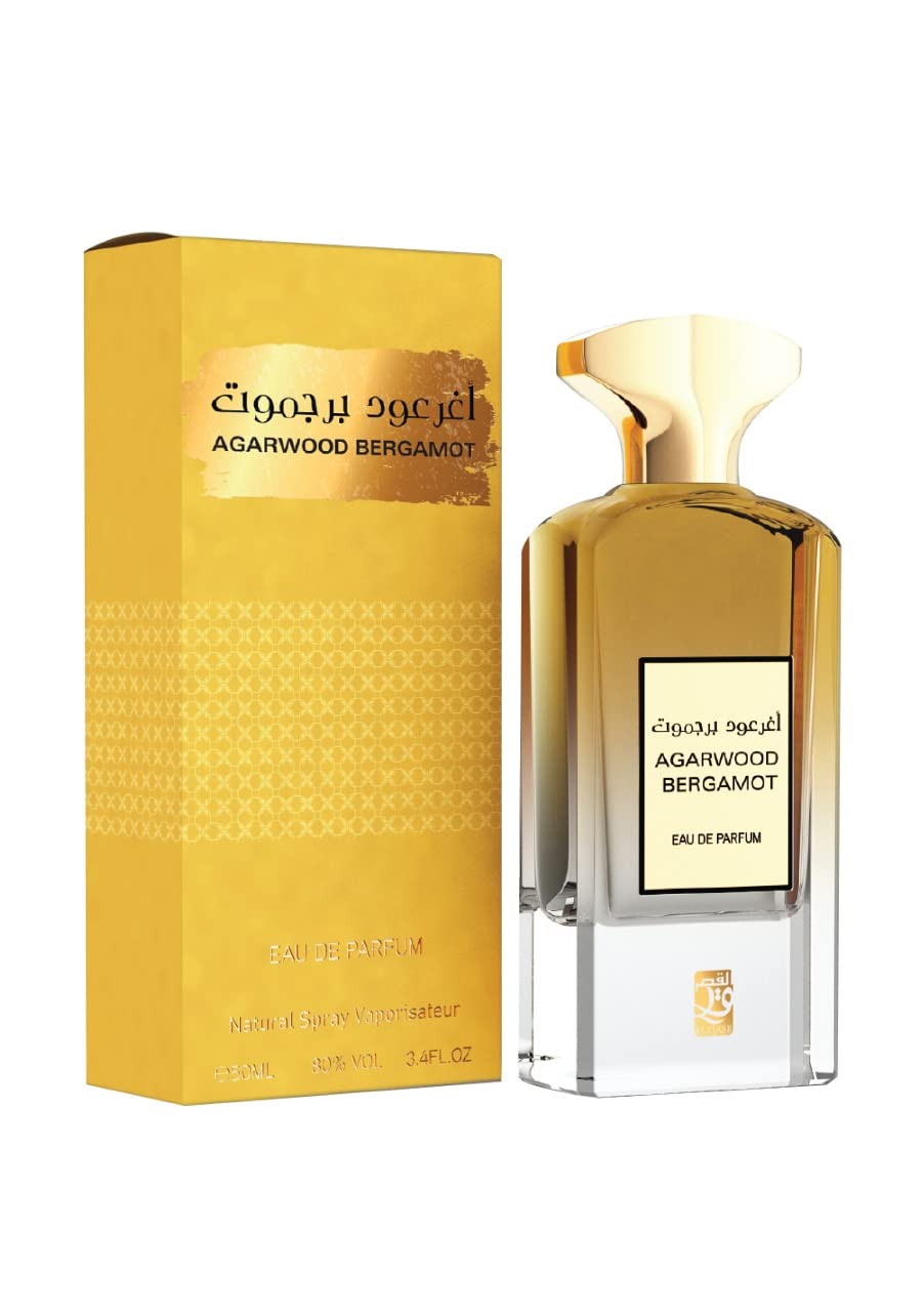 MY PERFUMES AGARWOOD BERGAMOT from AL QASR Premium Collection for Men and Women, Water Perfumes, Non Alcoholic, 50 ml (AGARWOOD BERGAMOT, 50 ml)