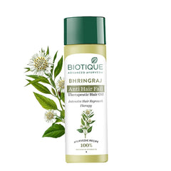 Biotique Bio Bhringraj Therapeutic Hair Oil for Falling Hair | Intensive Hair Regrowth Treatment | Nourishing Hair Follicles| Strong and Shiny Hair| For All Skin Types| 200ml