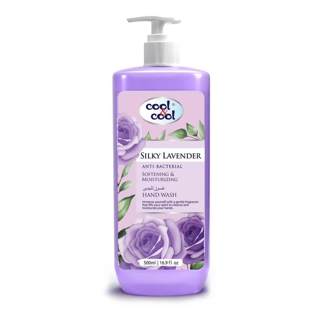 Cool & Cool Silky Lavender- 500Ml - Anti-Bacterial,Skin-Softening & Moisturizing Liquid Hand Wash