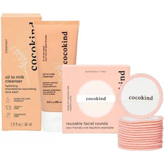Cocokind Reusable Facial Rounds and Oil to Milk Face Wash