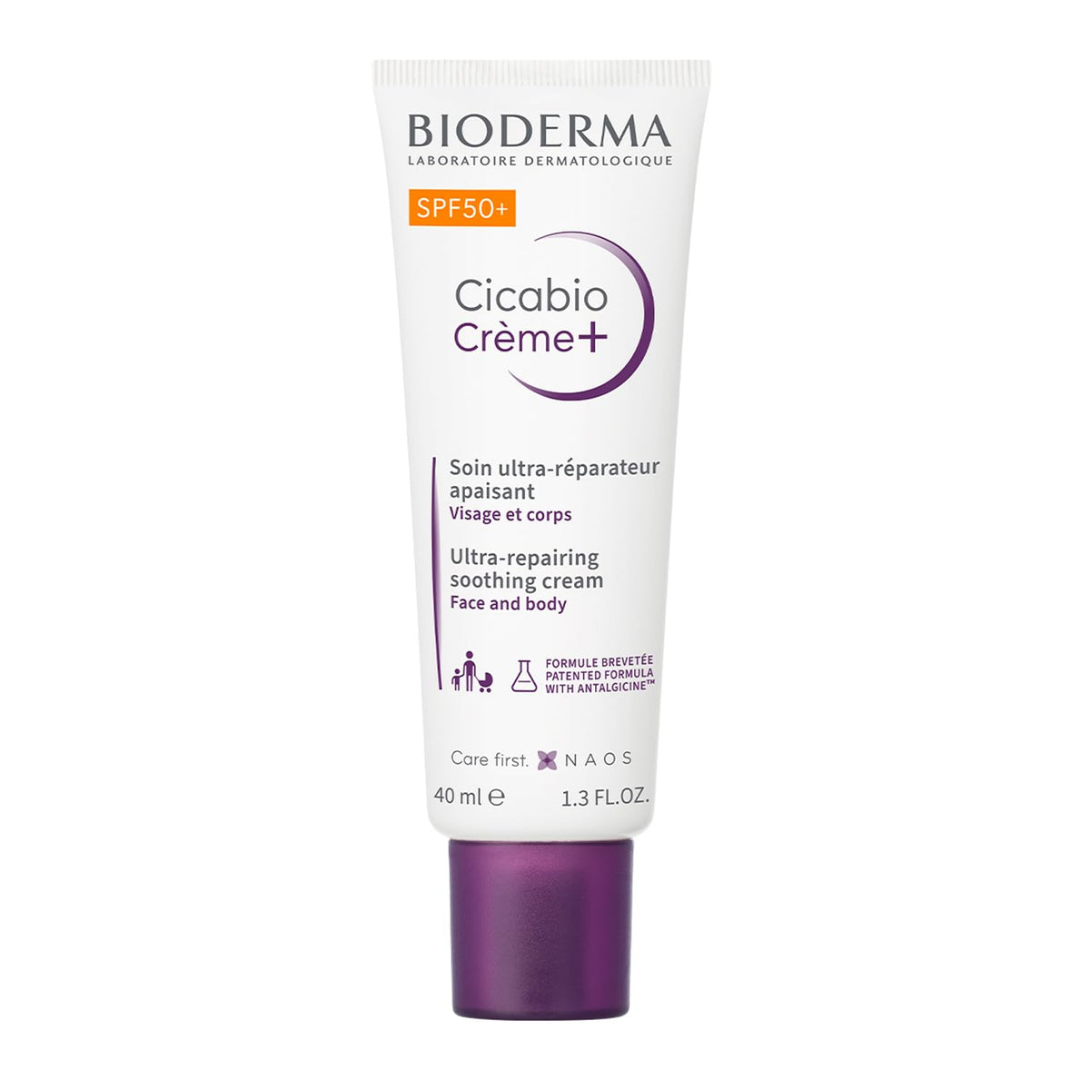 Bioderma Cicabio SPF50+ Cream - Repairing, Soothing & Protecting Cream with SPF 50+, Limits the Risk of Hyperpigmentation & Repairs Skin Exposed to Sun - 40ml