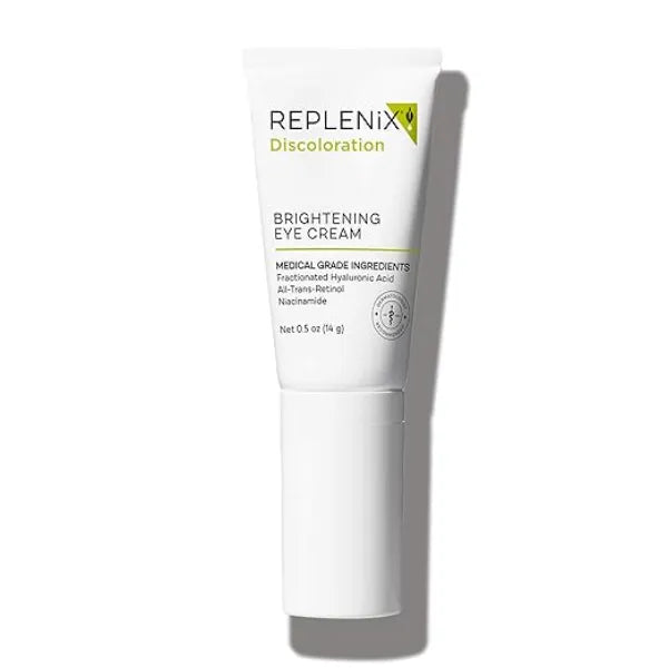 Replenix Brightening Eye Cream, Medical-Grade Hydrating Under Eye Treatment for Dark Circles & Puffiness with Hyaluronic Acid (0.5 oz)