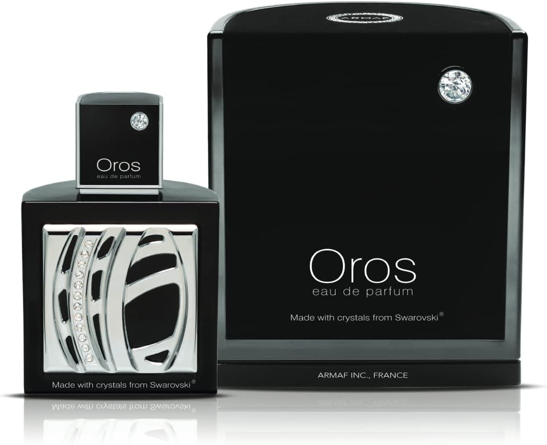 Armaf Men's Perfumes Oros Black Made with Crystal From Swarovski Eau De Toilette 85ml / 2.9 fl. oz Fragrance For Him