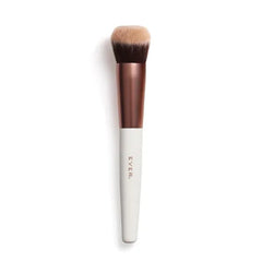 EVER Foundation Brush – Professional Contoured Face Makeup Brush for Liquid & Powder Foundation, Vegan Synthetic Bristles, Cruelty-Free