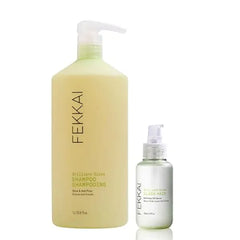 FEKKAI Brilliant Gloss Shampoo+ Brilliant Gloss Glass Hair Anti Frizz Oil Serum Free of Sulfates, Parabens, Phthalates