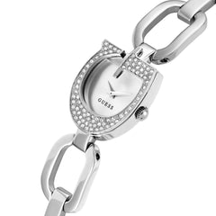 GUESS Silver-Tone Crystal Analog Watch