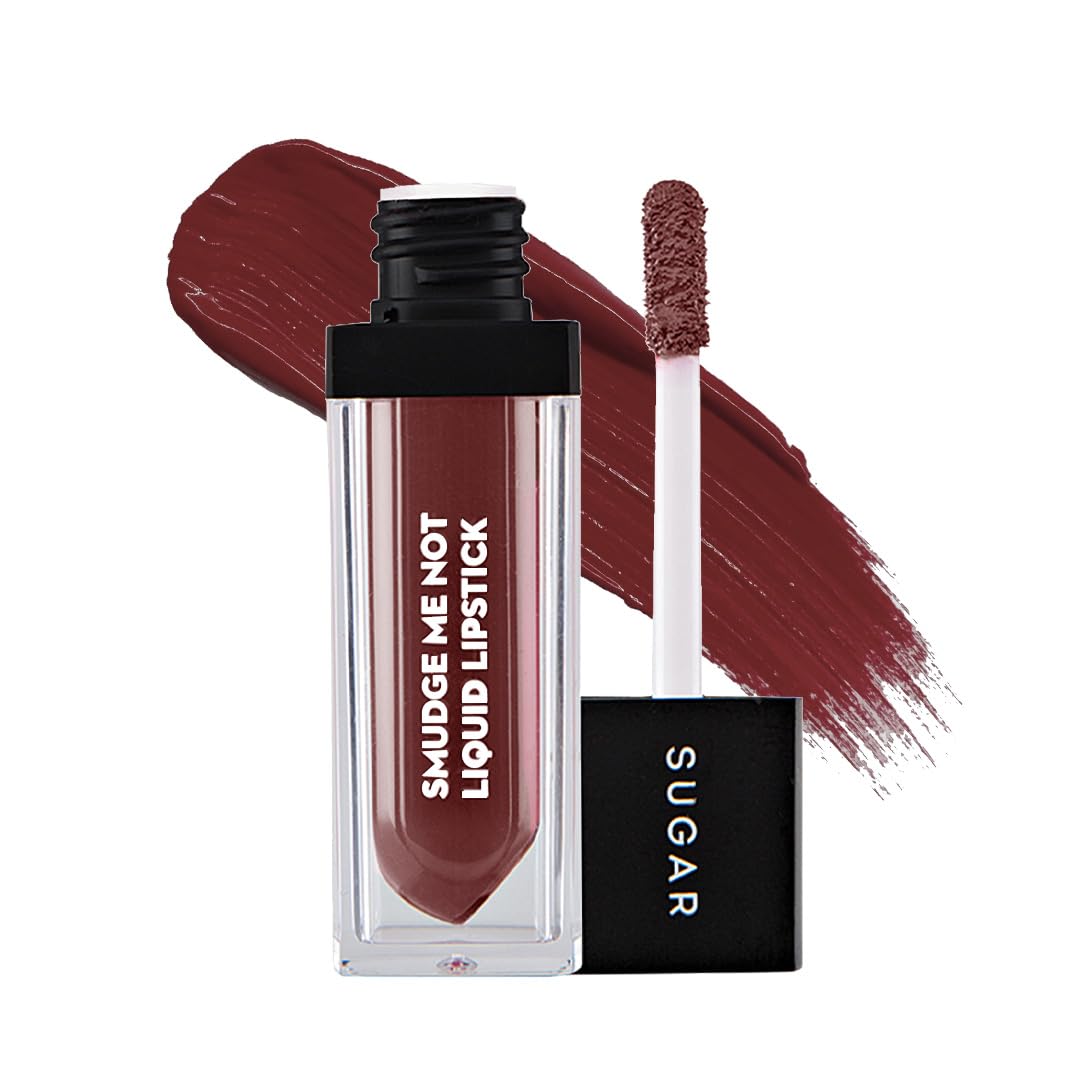 SUGAR Cosmetics Smudge Me Not Liquid Lipstick Matte Long Lasting - 42 Toast Roast (Deep Reddish Brown)