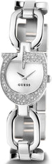 GUESS Silver-Tone Crystal Analog Watch