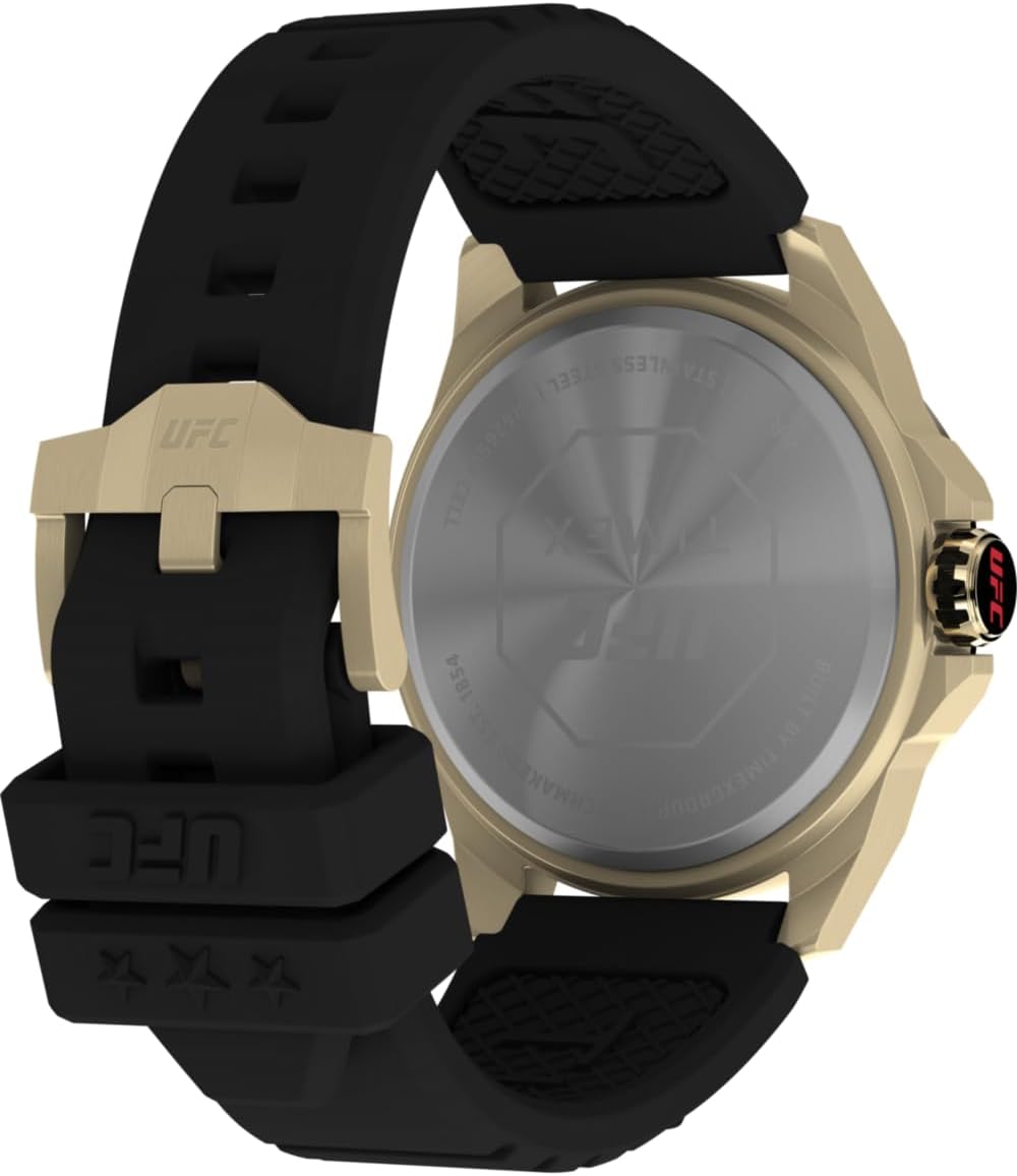 Timex Men's Analogue Quartz Watch with Rubber Strap TW2W73600, Black, strap