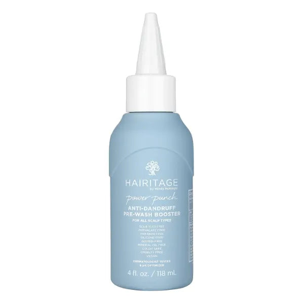 Hairitage Power Punch Anti-Dandruff Pre-Wash Booster with Apple Cider Vinegar - Eliminates Scalp Itching + Irritation + Flaking - For Oily + Dry Scalps 4 fl. Oz