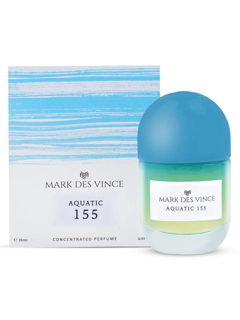 Mark Des Vince Aquatic 155 Concentrated Perfume for Men Women Long Lasting Parfum Fragrance For Unisex, 15ml