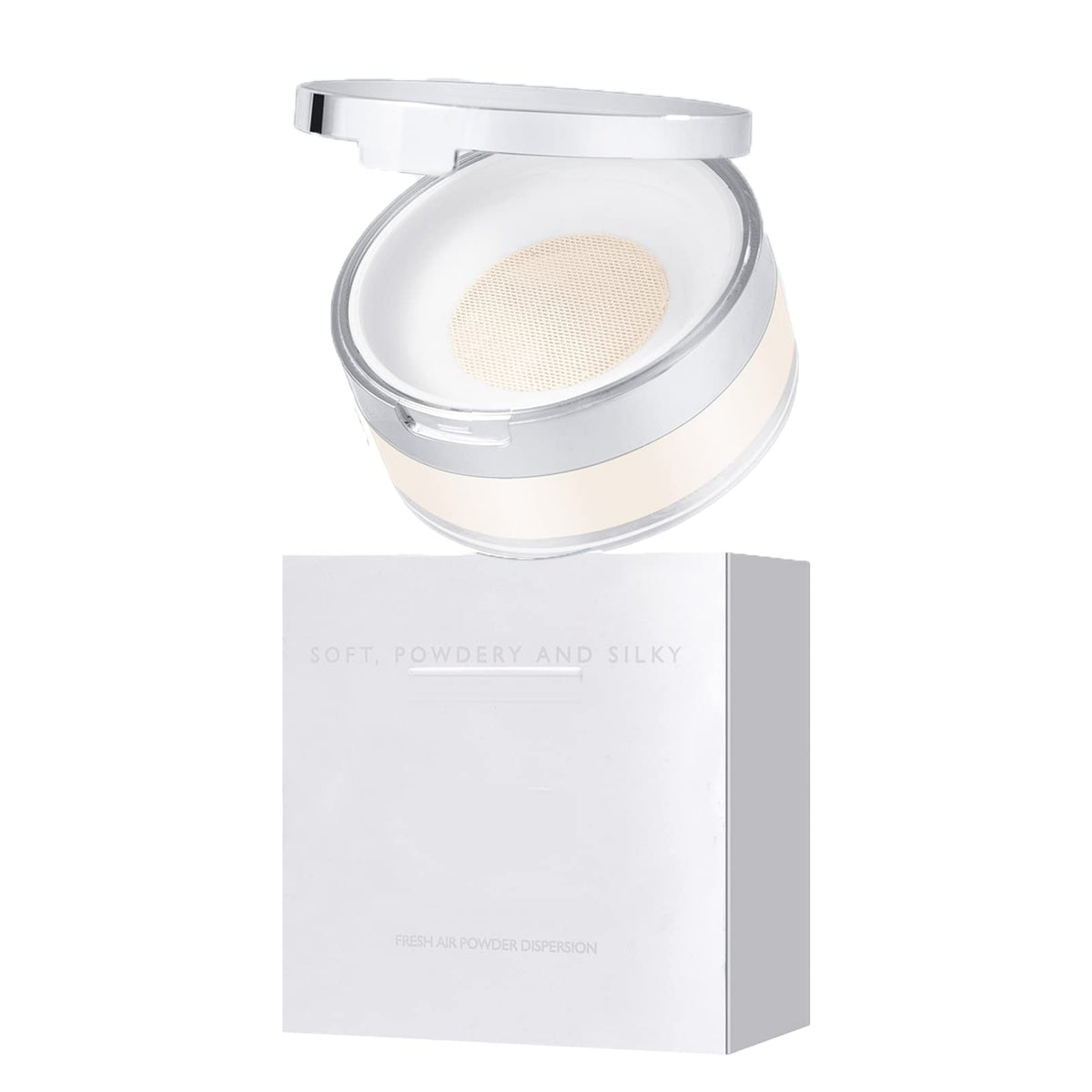 Loose Powder With Mirror,Setting Powder,Loose Setting Powder For Mature Skin,Smooth Face Make-up,Long Lasting Translucent Setting Powder,Matte Powder,Milk Makeup,Matte Finish Oil Absorbing Face Powder