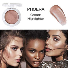 AQUAPURITY PHOERA SooGlow Cream Highlighter Long Lasting Waterproof Shimmer Blushers For Cheeks Make Up, Face Foundation Powder Contour Palette Skin Brightening Makeup (108 SOLARIS)