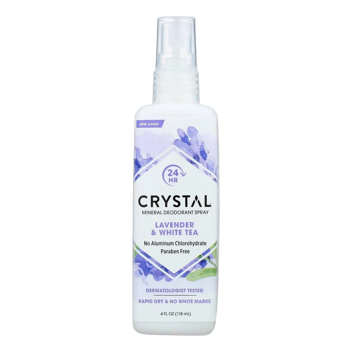 Crystal Essence Lavender and White Tea Body Spray - 4 oz - Liquid