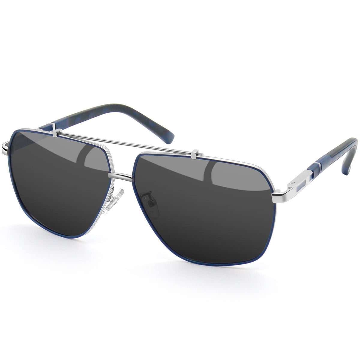 Joopin Classic Rectangle Sunglasses Shades for Men, Metal Sun Glasses Polarized UV Protection