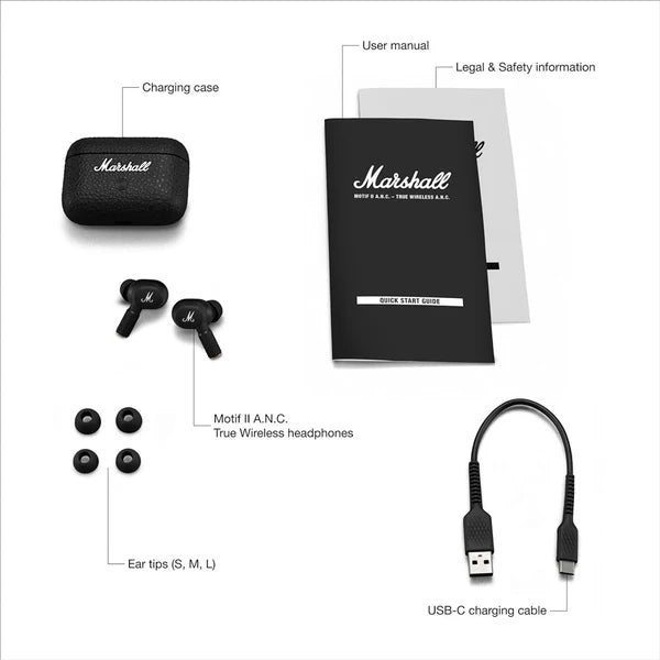 Marshall Motif II True Wireless Active Noise Cancelling Earbuds