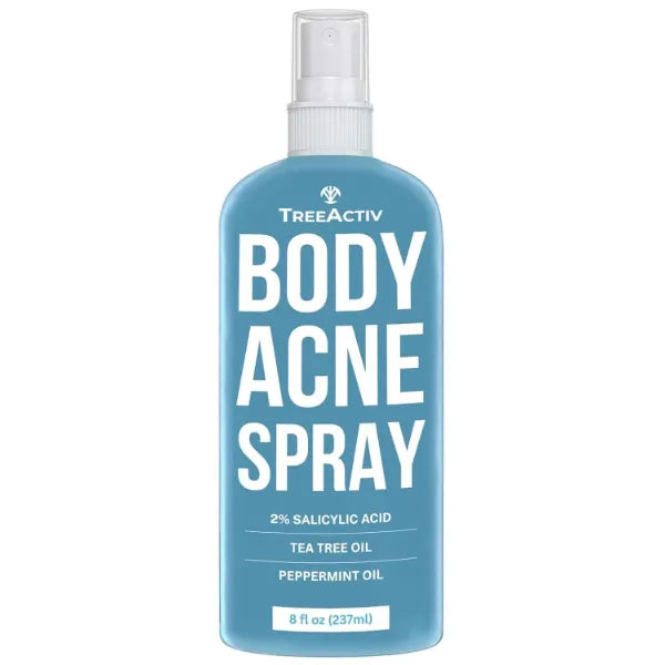 TreeActiv Body & Back Acne Spray, Original Formula, 8 fl oz, 2% Salicylic Acid, Helps Clear Cystic & Body Acne on Chest, Shoulders & More, For Teens & Adults