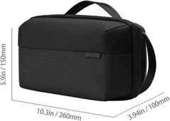 Joyzzz Electronics Organizer, Waterproof Travel Accessory Handle Bag, Black Electronic Accessories Bag for Tech Pouch for Cables, Camera Batteries, SD/TF Cards