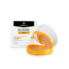 Heliocare 360 Oil-free Compact Spf50 Beige- Photoprotects, evens skin tone, hides imperfections, matte finish