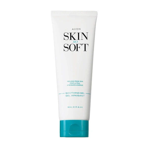 AVON Skin So Soft Soothing Gel for Acne Prone Skin, 6.1 fl oz – Salicylic Acid & Panthenol for Hydration, Gentle Exfoliation & Smoother Texture – Fragrance-Free Daily Body Gel