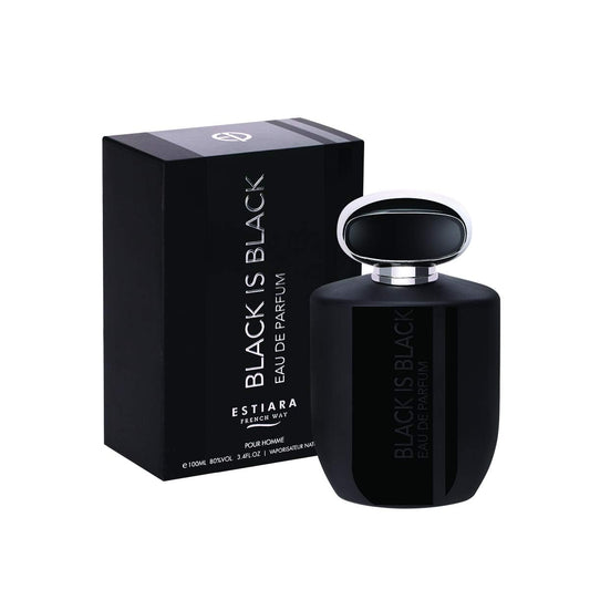 ESTIARA Black is Black for Men Pour Homme, Eau De Parfum - 100ml for Him