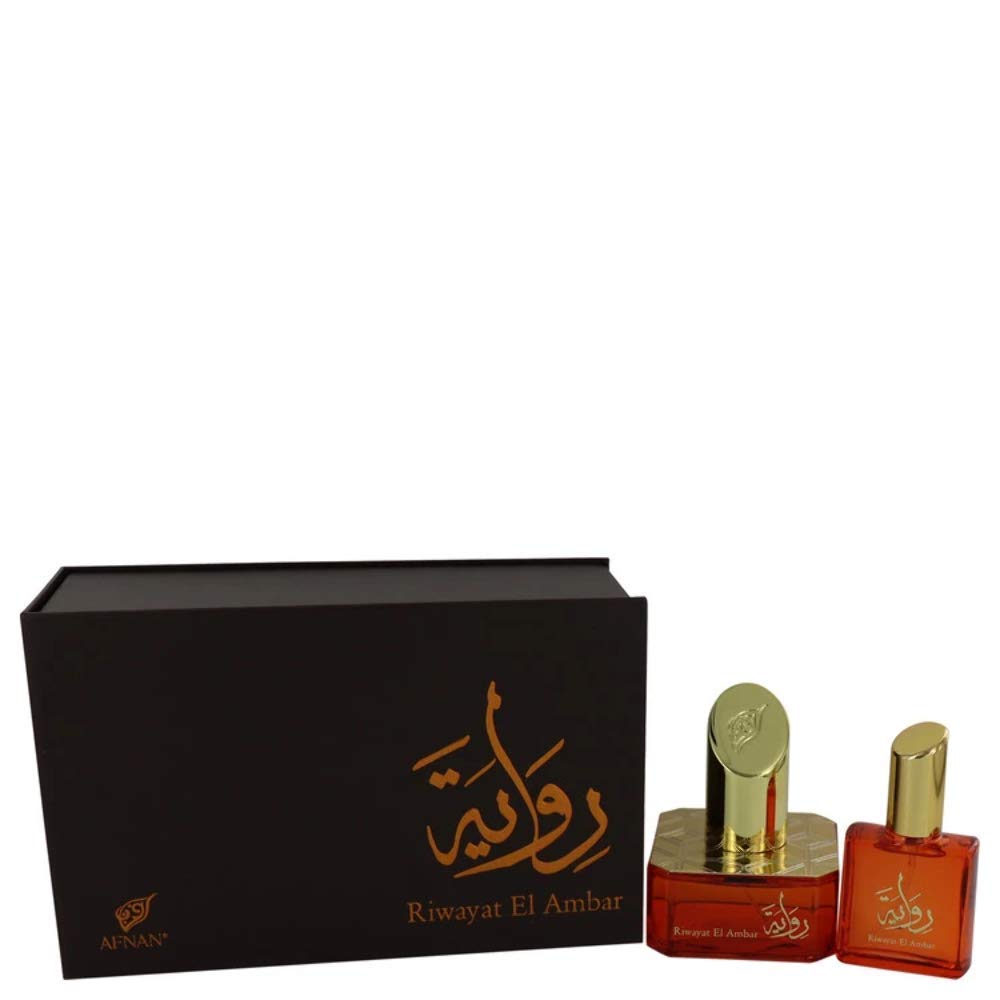 Afnan Riwayat El Ambar EDP Spray + Free Travel EDP Spray 1.7 oz 50ml