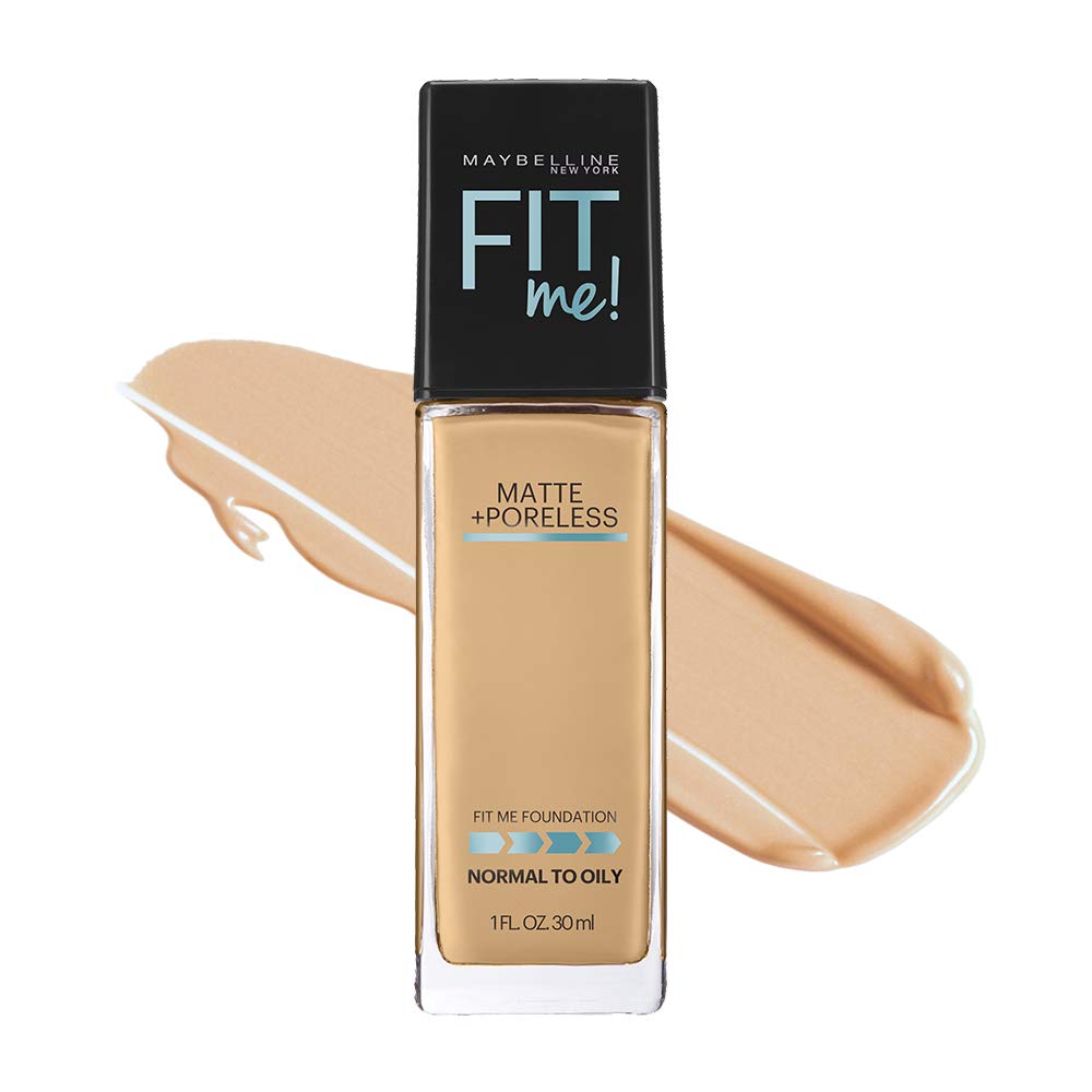 Maybelline New York Fit Me Matte+Poreless Liquid Full Coverage Foundation For Oily Skin (With Pump), 220 Natural Beige, 30Ml, Pack Of 1