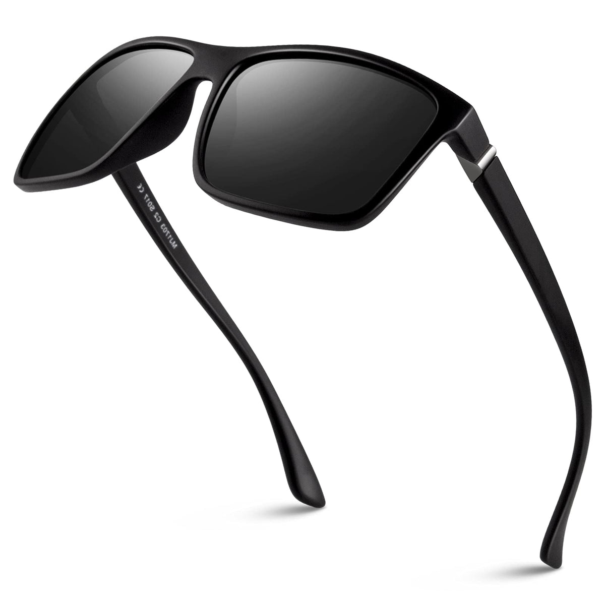 GQUEEN Classic Horn Rimmed Semi Rimless Polarized Sunglasses for Men Women GQO6