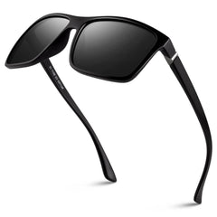 GQUEEN Classic Horn Rimmed Semi Rimless Polarized Sunglasses for Men Women GQO6