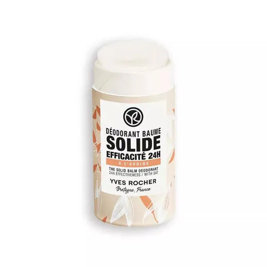 Yves Rocher 24H Solid Deodorant Balm Long Lasting with Oat Extract 50 g