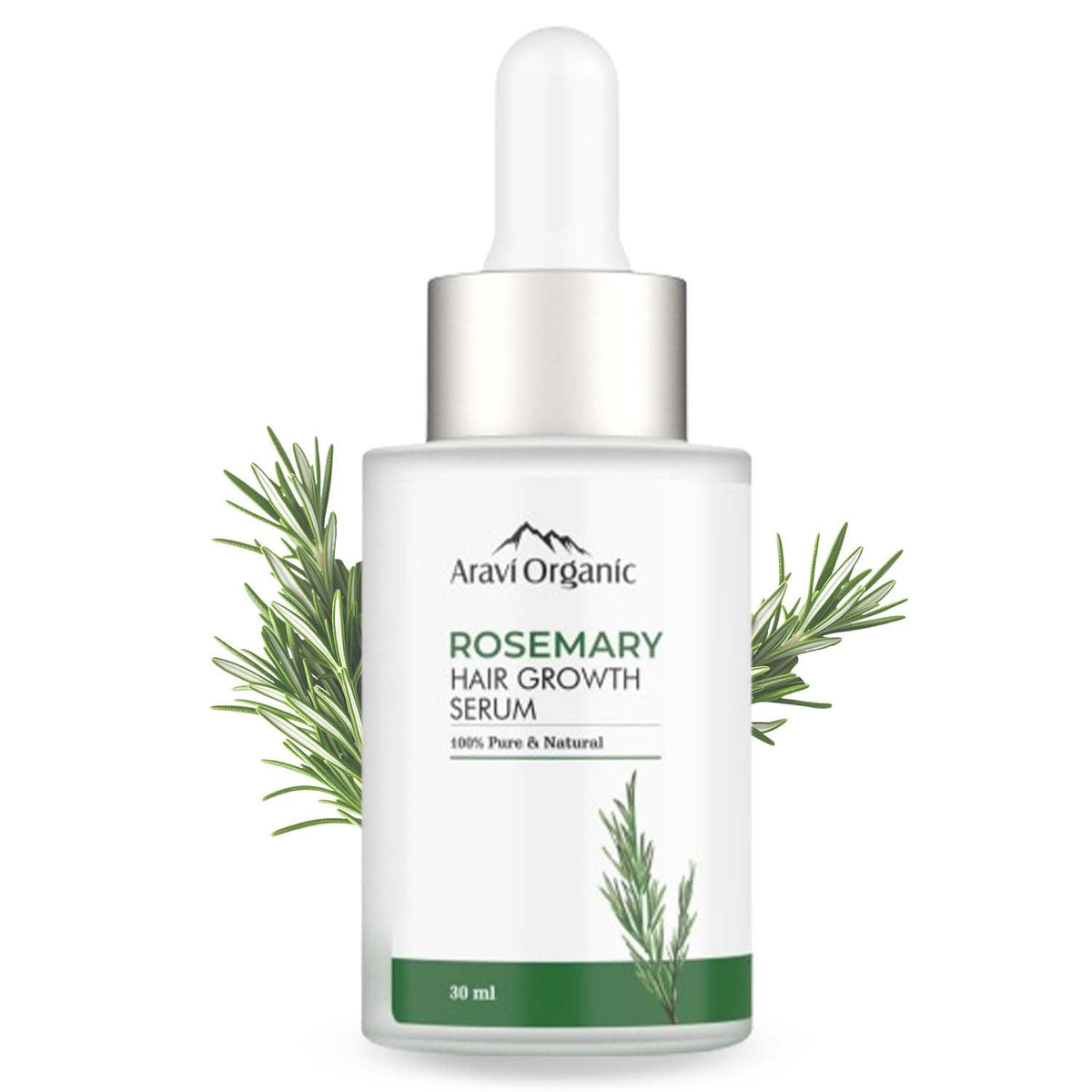 Aravi Organic Rosemary & Biotin Hair Growth Serum - For Hair Growth, Strengthens Hair, and Nourishes Scalp - 30 ml