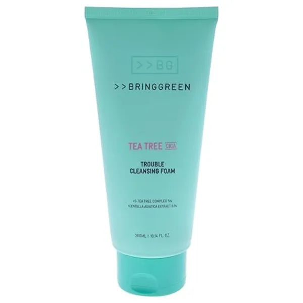 BRING GREEN Trouble Cleansing Foam Tea Tree Cica for Women 10.14 oz Cleanser