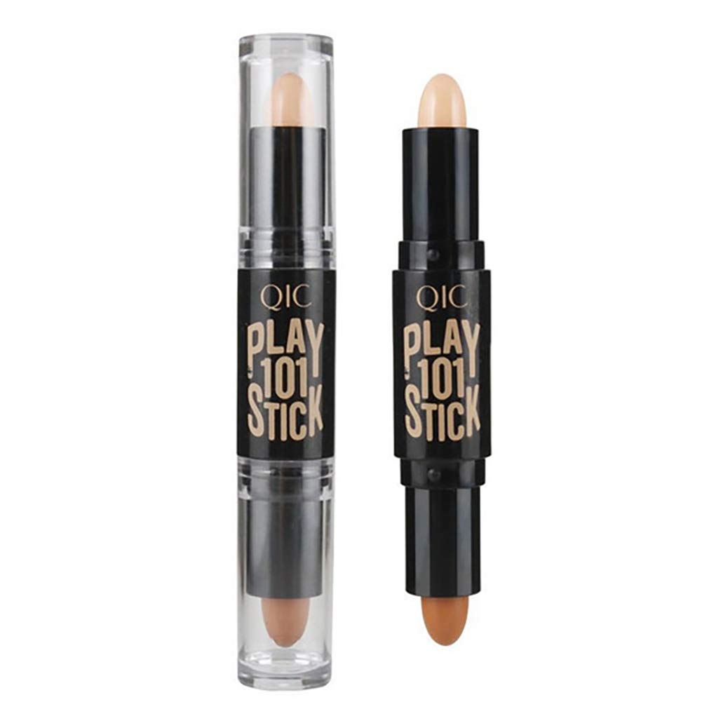 1PC Double-Ended Wonder Contouring Pen Bronzer and Highlighter Stick Facial Makeup Contour Concealer Cosmetic for 3D Makeup Effect(2) Makeup Supplies